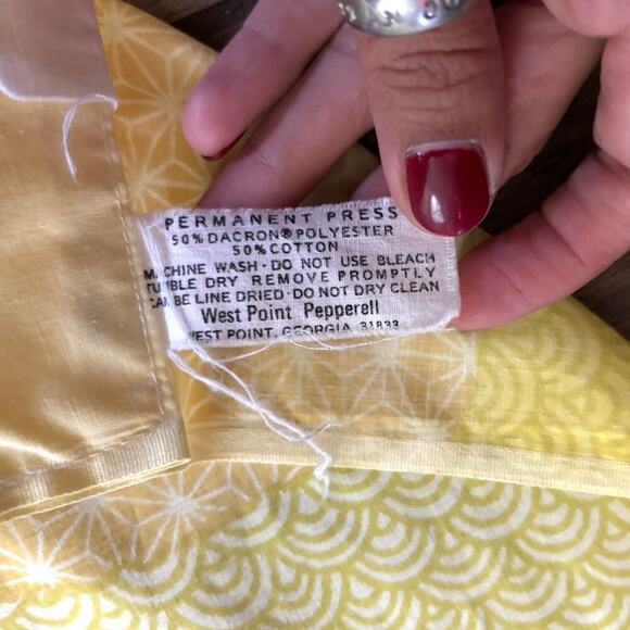 VTG West Point Pepperell Shower Curtain Asian Inspired Birds Bamboo 69"x72" - Picture 2 of 13